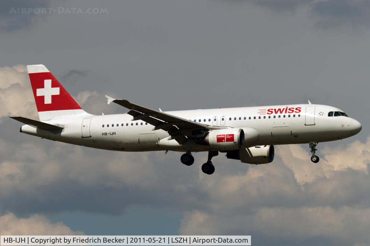 HB-IJH, 1996 Airbus A320-214 C/N 574, on final