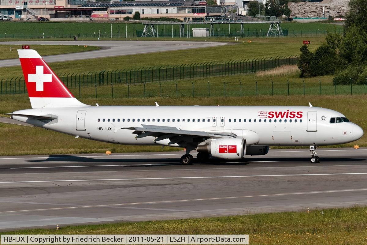 HB-IJX, 2002 Airbus A320-214 C/N 1762, vacating the runway