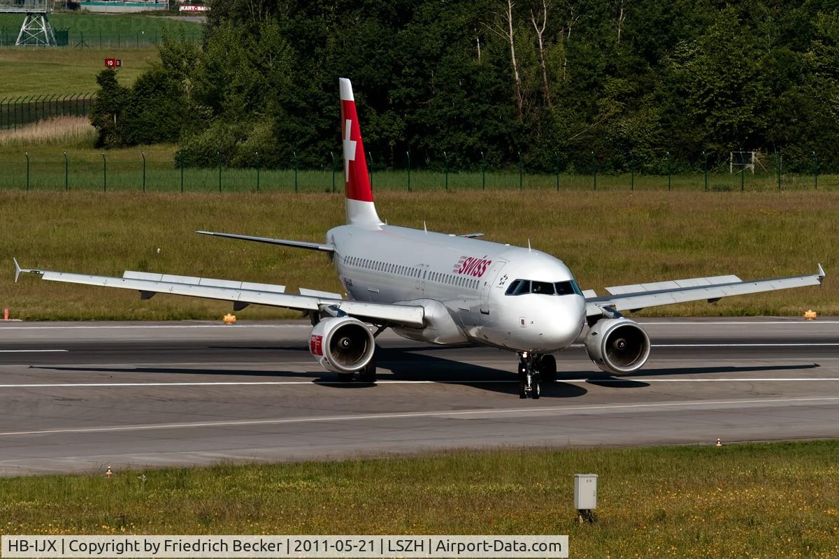 HB-IJX, 2002 Airbus A320-214 C/N 1762, vacating the runway