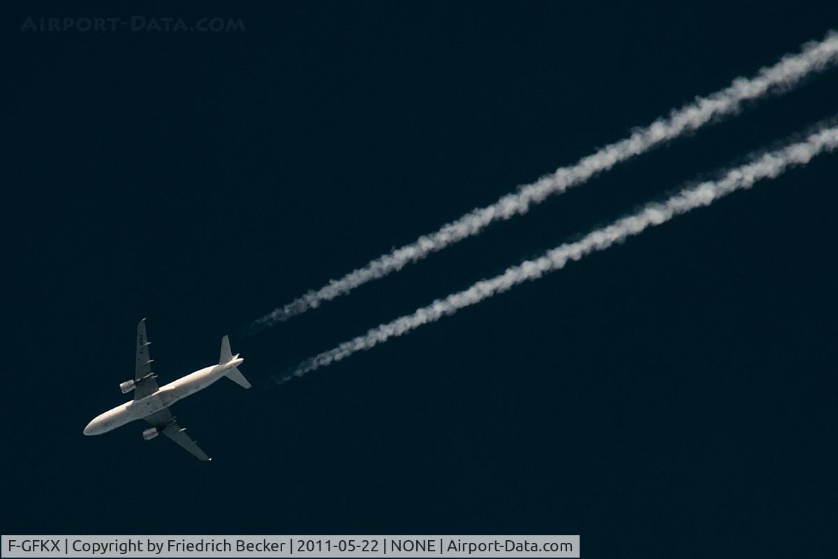F-GFKX, 1991 Airbus A320-211 C/N 0228, Air France A320 cruising westbound