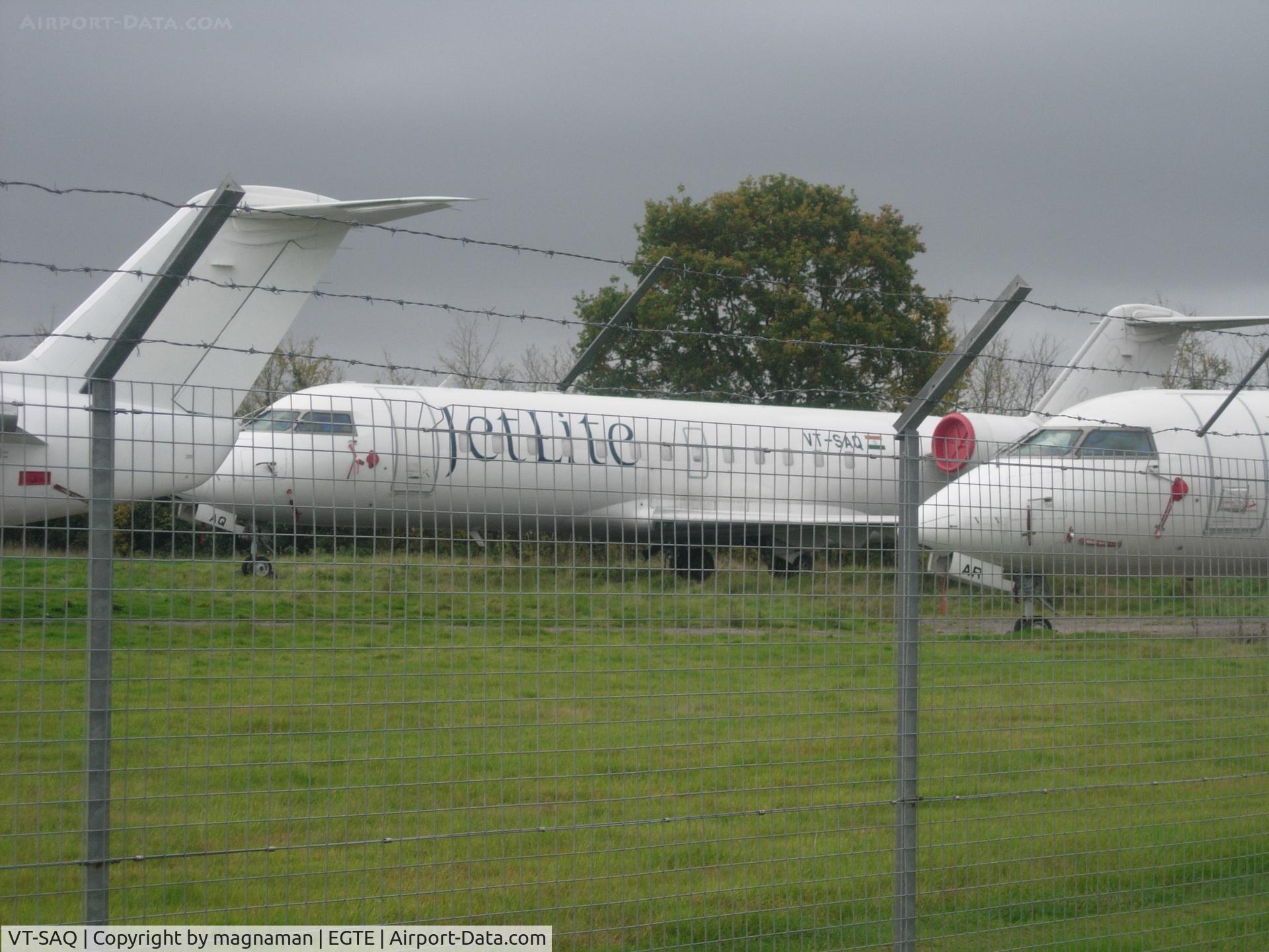 VT-SAQ, 1999 Canadair CRJ-200ER (CL-600-2B19) C/N 7345, at exeter before return to canada