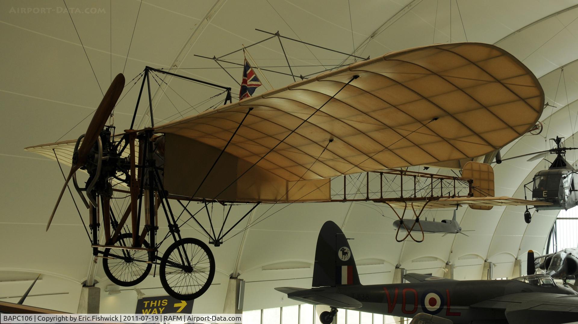BAPC106, 1910 Bleriot XI Replica C/N BAPC.106, 164 at the RAF Museum, Hendon, London.