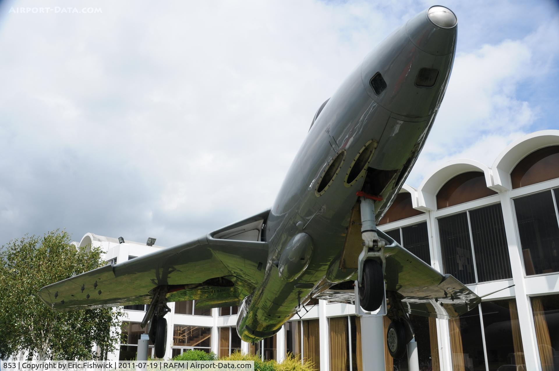853, 1956 Hawker Hunter FR.10 C/N S4/U/3302, 853 at the RAF Museum, Hendon, London.