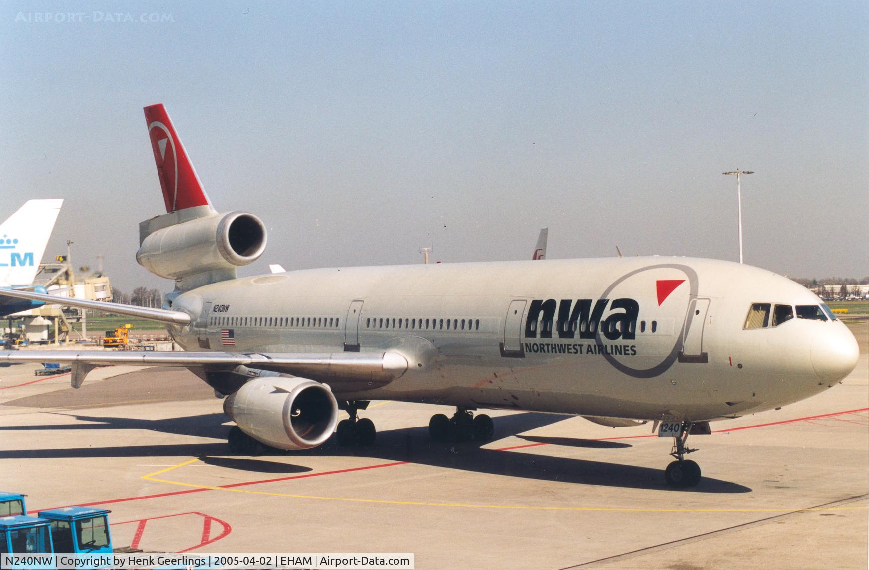 N240NW, 1988 McDonnell Douglas DC-10-30 C/N 48319, New cs Northwest