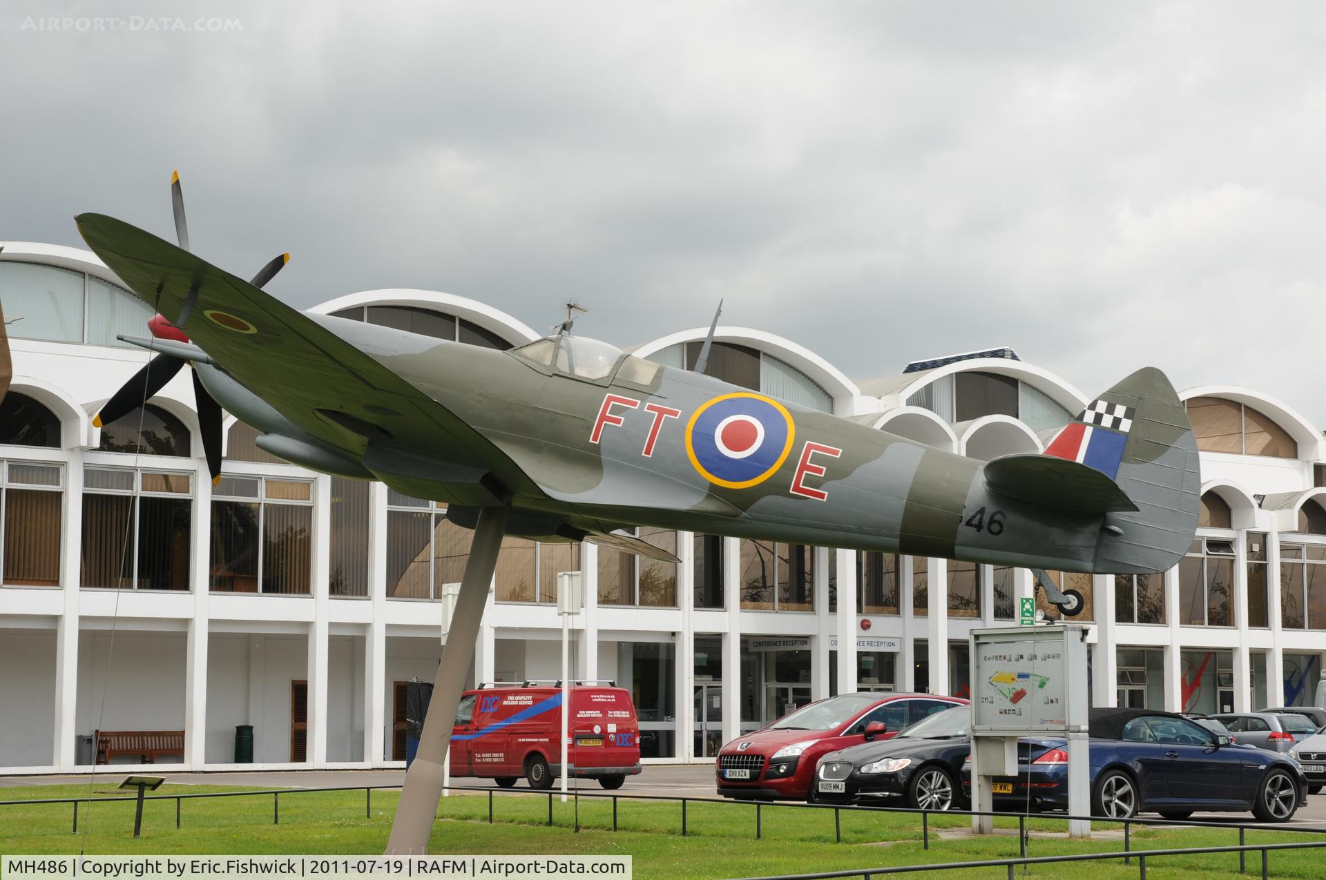MH486, Supermarine 361 Spitfire IX Replica C/N BAPC.206, BAPC.206 Gate Guardian at the RAF Museum, Hendon, London.