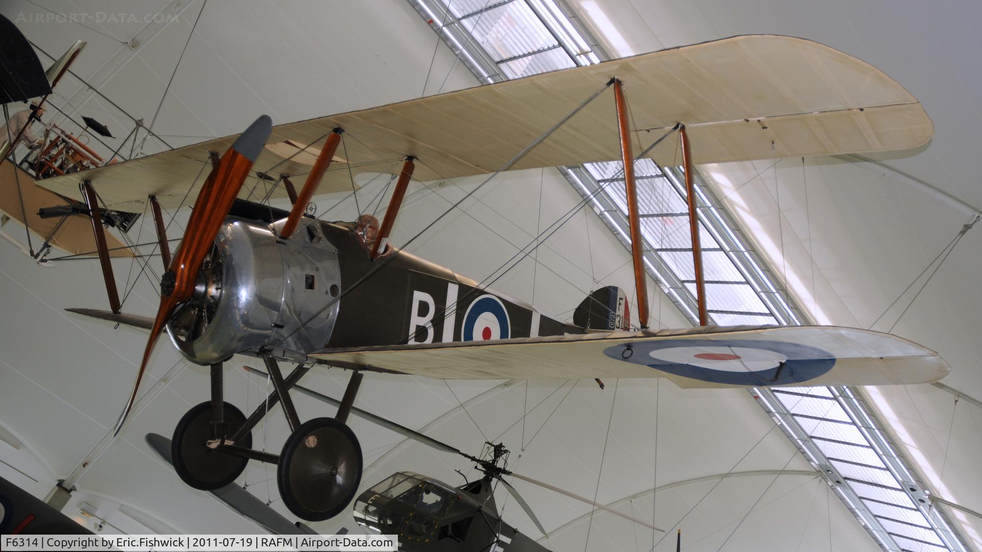 F6314, Sopwith F.1 Camel C/N Not found F6314, F6314 at the RAF Museum, Hendon, London.