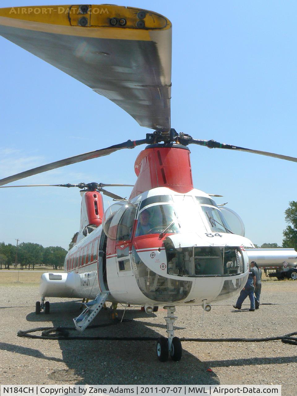 N184CH, 1962 Boeing Vertol (Kawasaki) KV107-11 C/N 4001, Type 1 firefighting helicopter at Mineral Wells, TX