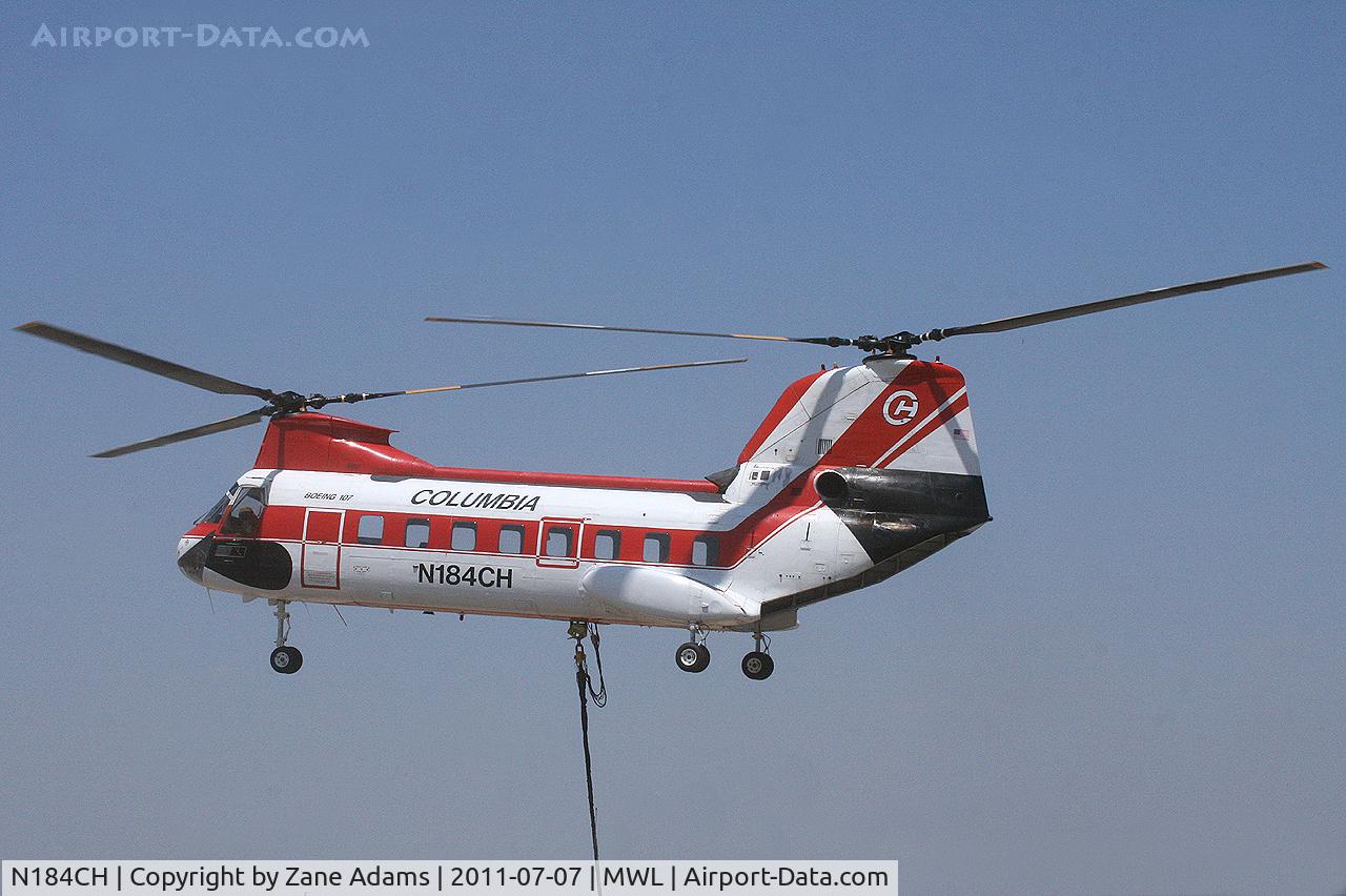 N184CH, 1962 Boeing Vertol (Kawasaki) KV107-11 C/N 4001, Type 1 firefighting helicopter at Mineral Wells, TX