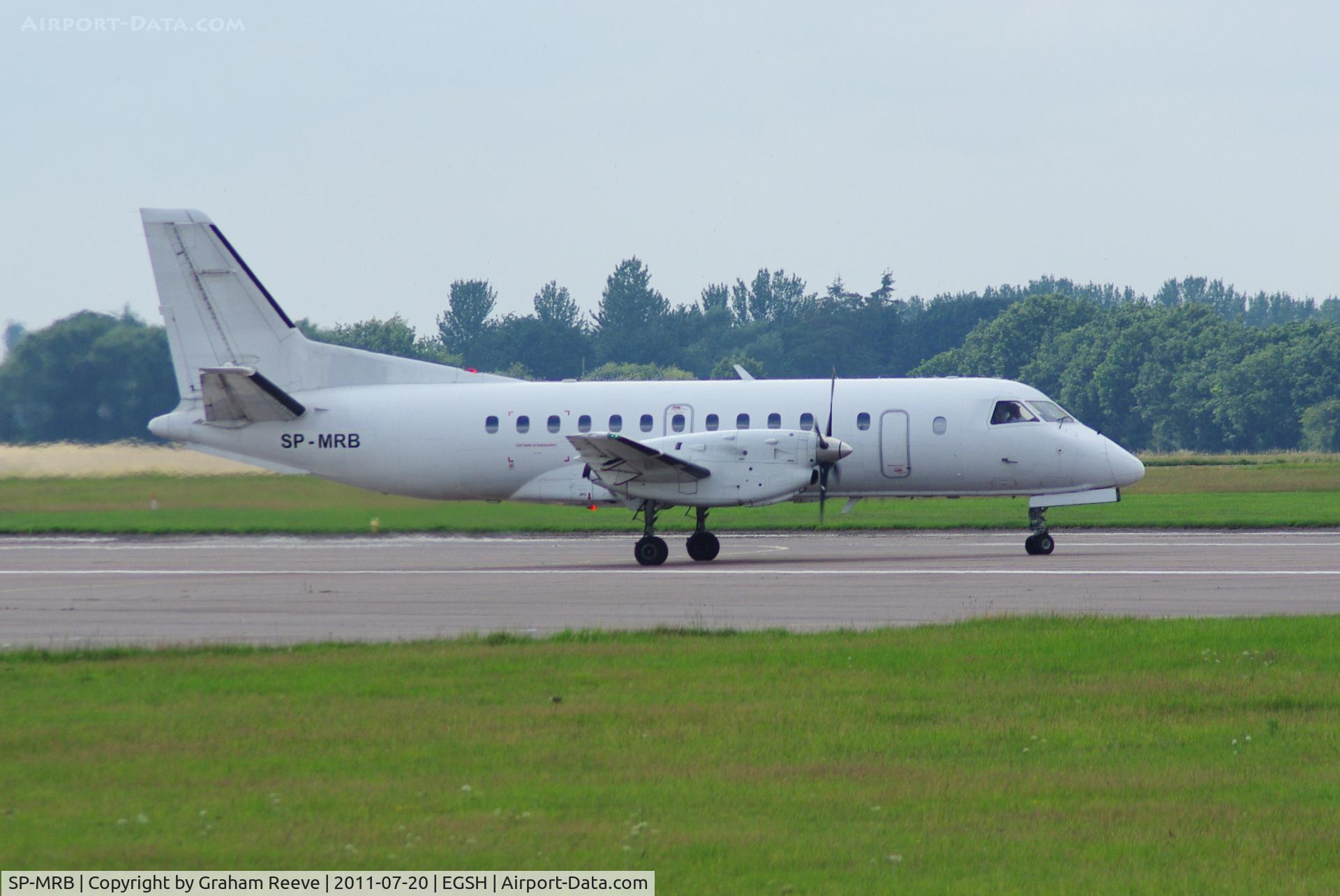 SP-MRB, 1987 Saab SF340A C/N 340A-100, About to depart.