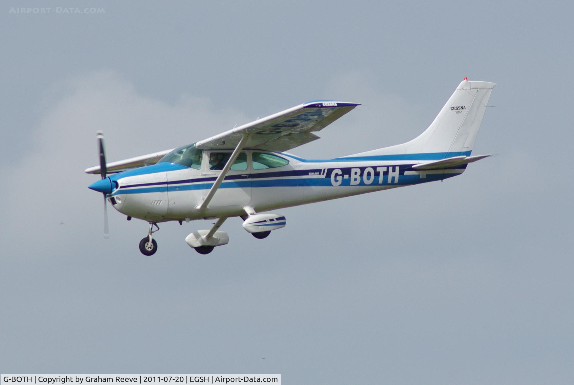 G-BOTH, 1979 Cessna 182Q Skylane C/N 182-67558, Coming into land.