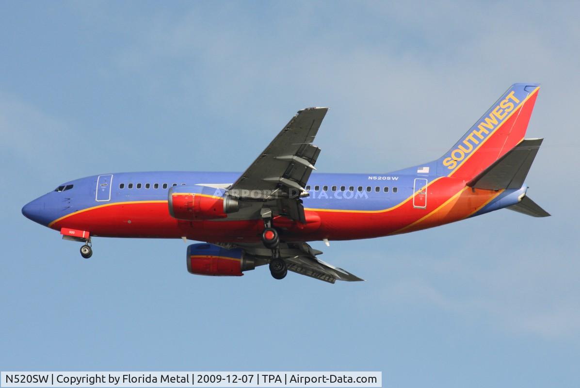 N520SW, 1991 Boeing 737-5H4 C/N 25319, Southwest 737