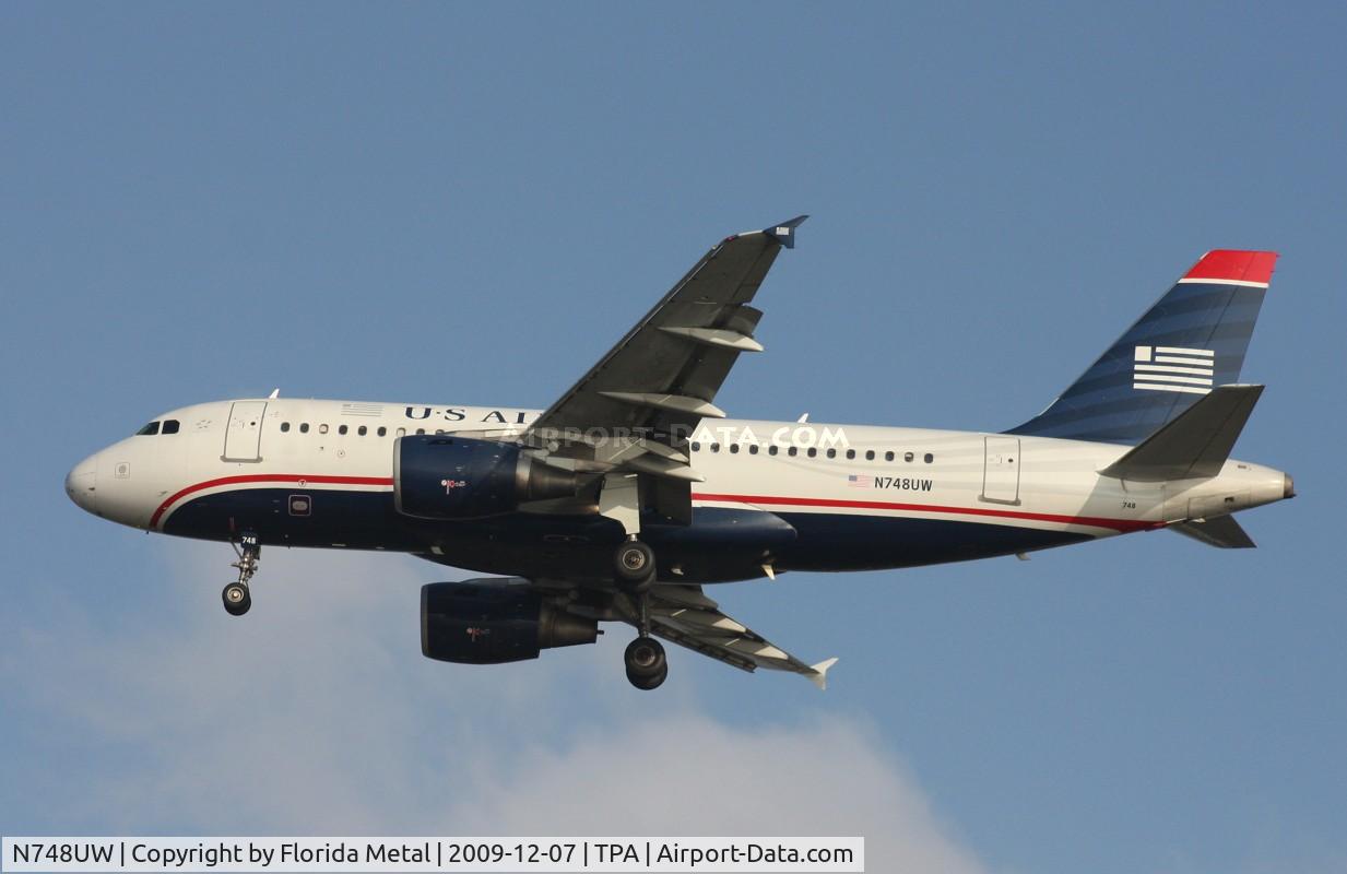 N748UW, 2000 Airbus A319-112 C/N 1311, US Airways A319