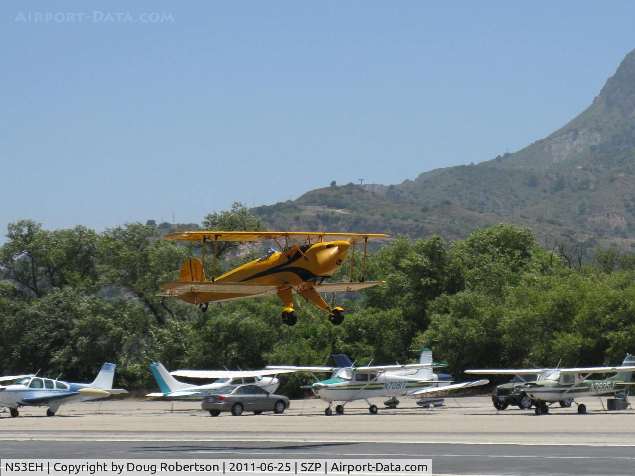 N53EH, 1994 CASA 1-131E Jungmann Replica C/N 1, 1994 Hickman/Bucker JUNGMANN, Lycoming AEIO-360 180 Hp, takeoff Rwy 22