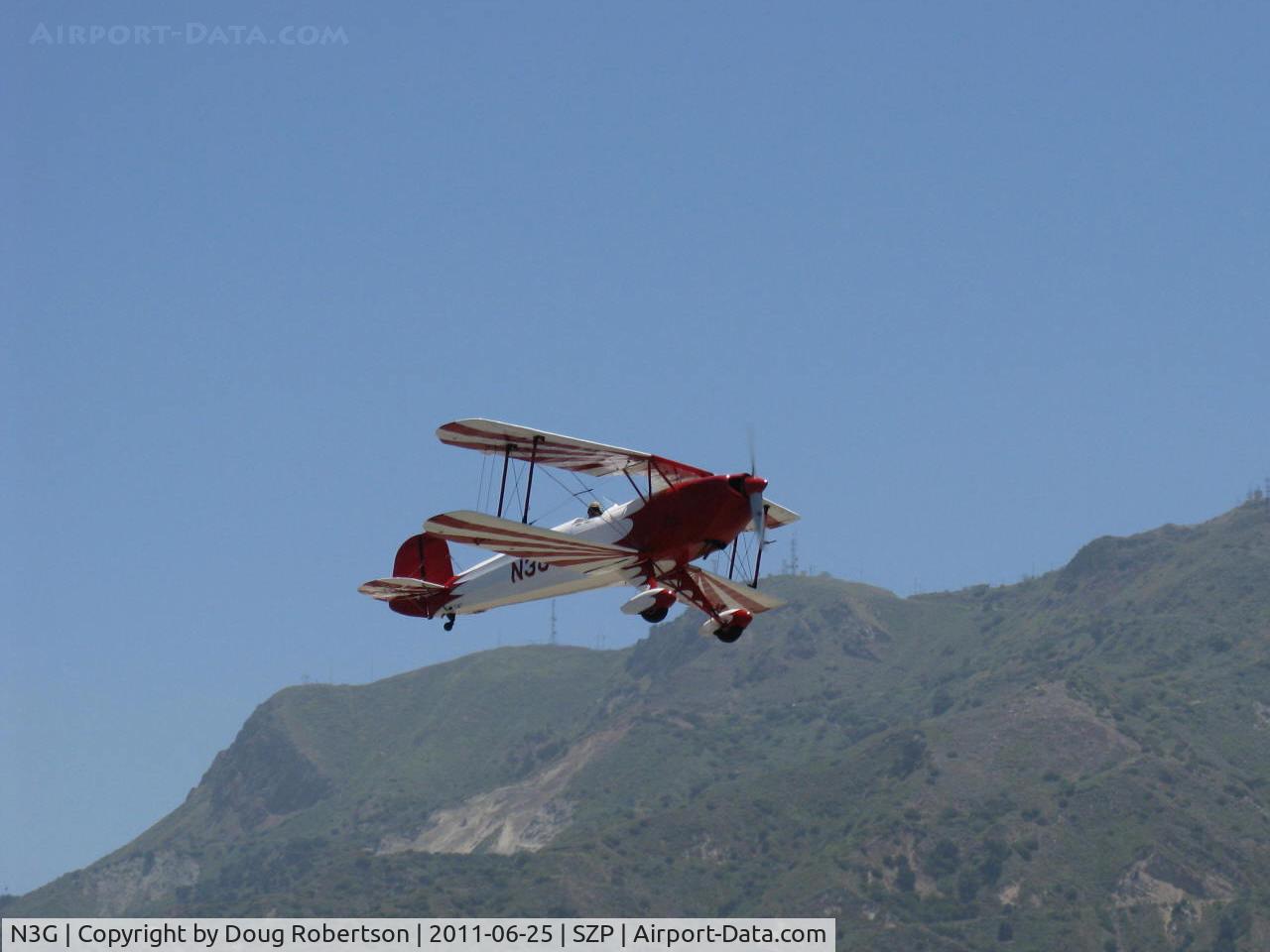 N3G, CASA 1-131E Jungmann C/N Not found E3B-474/N3G, 1985 Bucker JUNGMANN E3B, Lycoming AEIO-360 180 Hp upgrade, takeoff climb Rwy 22