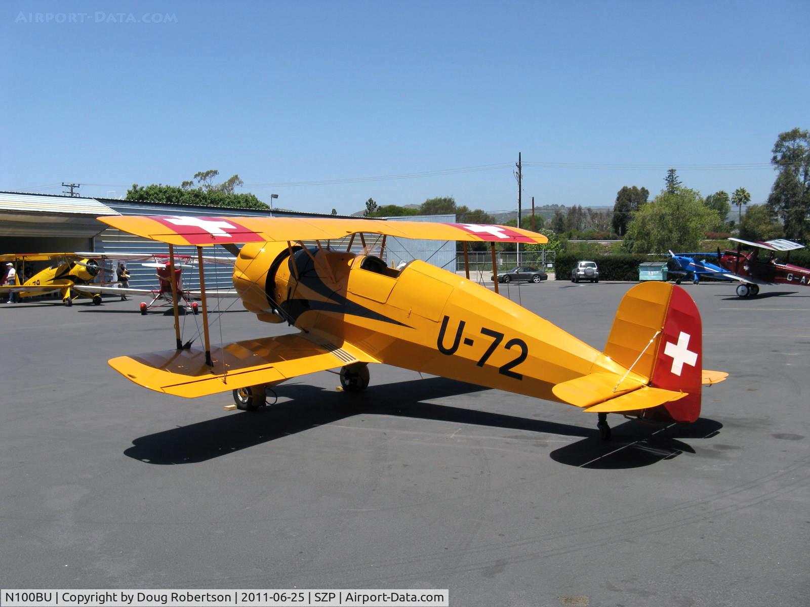 N100BU, 1939 Doflug Bu-133 Jungmeister C/N 19, 1939 Dornier Werke BU 133 JUNGMEISTER, Lycoming O-360-A1D 180 Hp in original radial cowl, takeoff Rwy 22