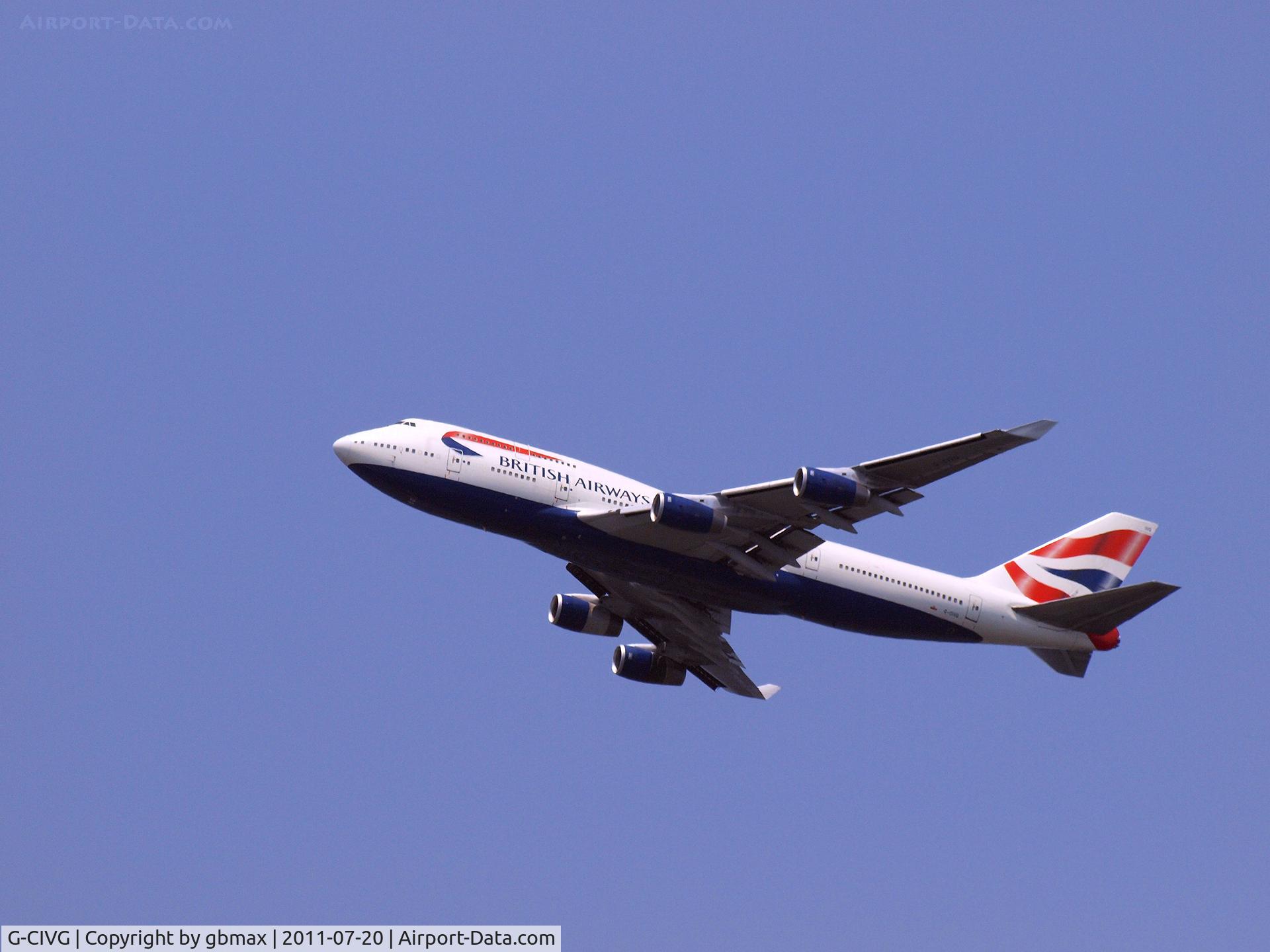 G-CIVG, 1995 Boeing 747-436 C/N 25813, Going @ ~3,500 feet to a landing at JFK