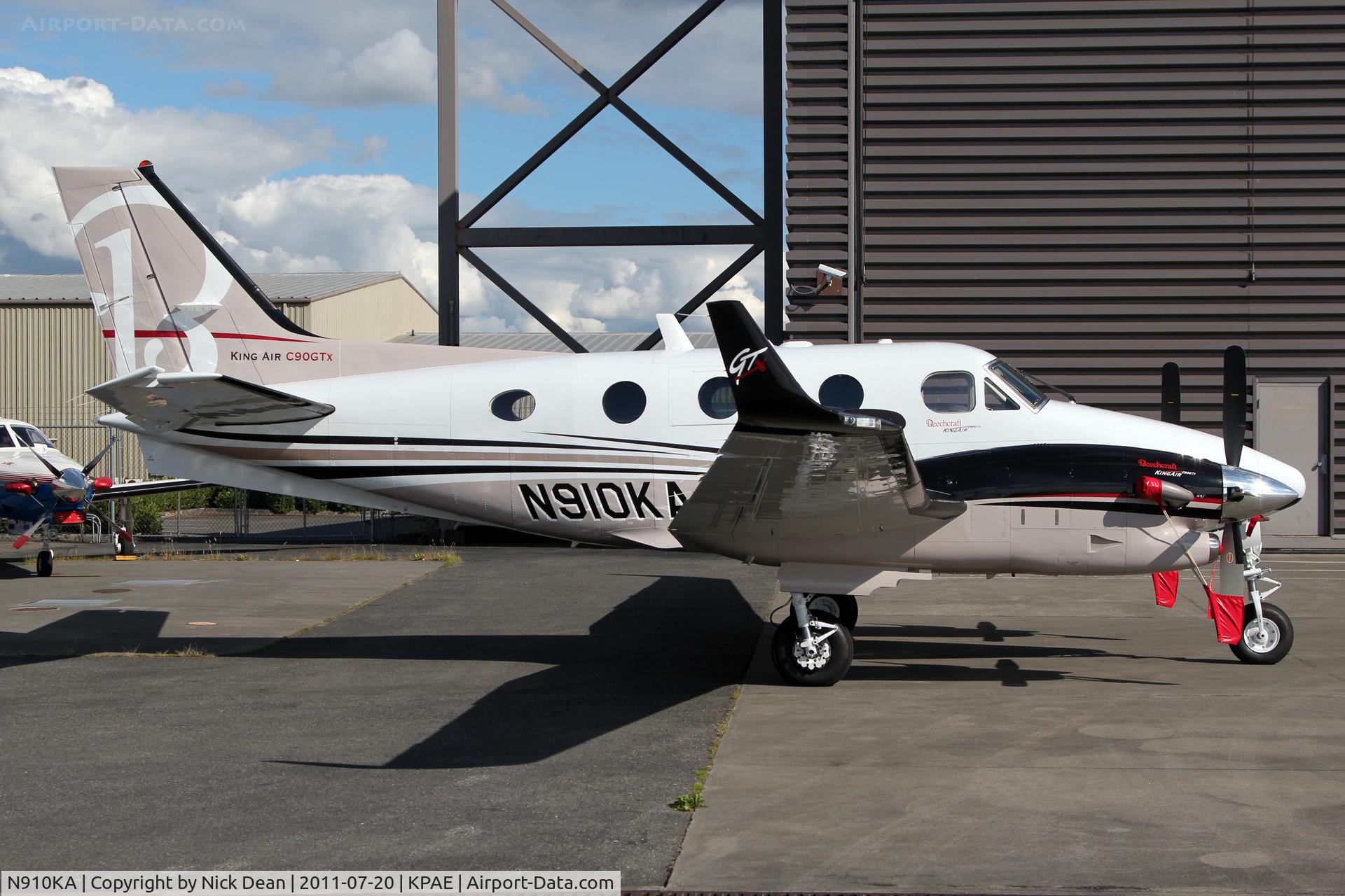 N910KA, 2011 Hawker Beechcraft C90GTI King Air C/N LJ-2010, KPAE/PAE Very exciting day for our company BLR Aerospace as this is the first visit of a factory built C90GTX with our winglets which were installed on the production line to Paine Field, congratulations team!!