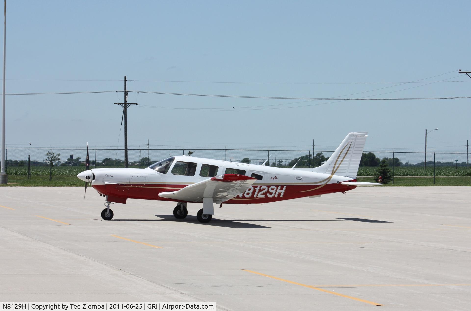 N8129H, 1980 Piper PA-32R-301 Saratoga C/N 32R-8013054, Seen on a hot Saturday afternoon on the ramp at Grand Island.