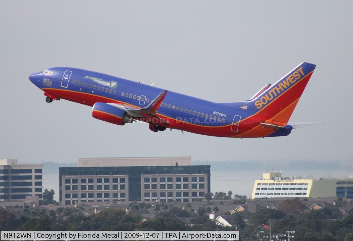 N912WN, 2008 Boeing 737-7H4 C/N 36621, Southwest 737
