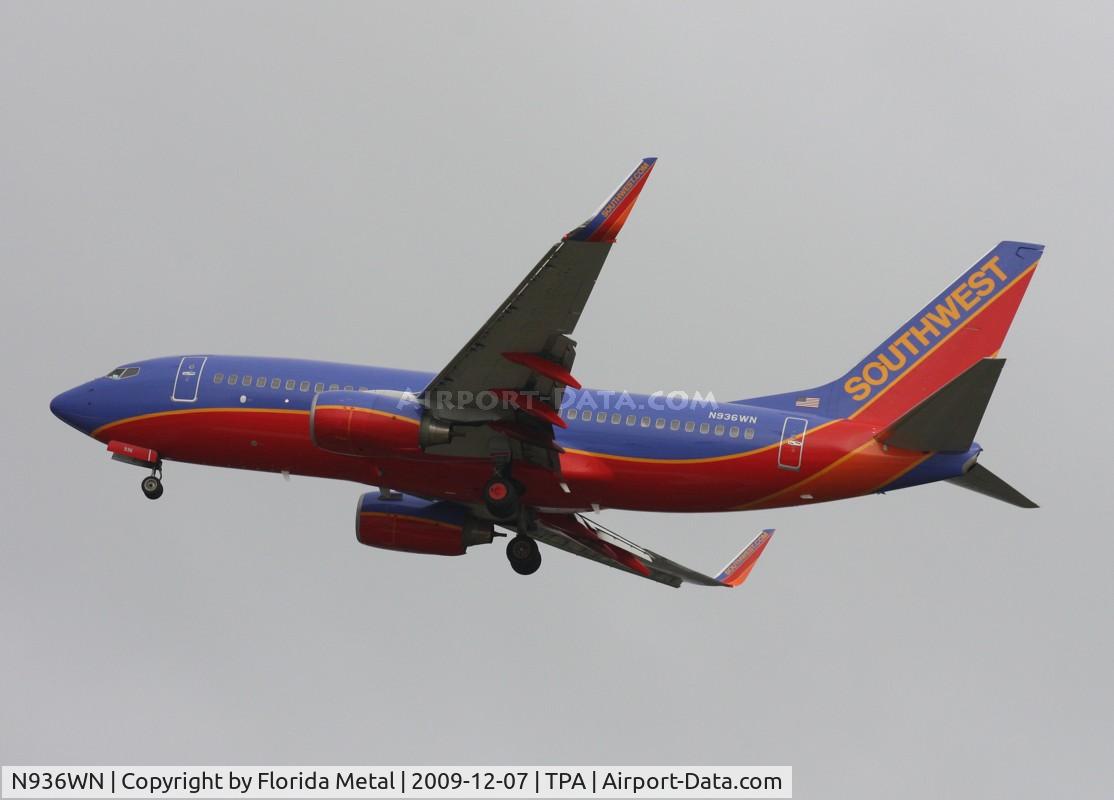 N936WN, 2009 Boeing 737-7H4 C/N 36643, Southwest 737