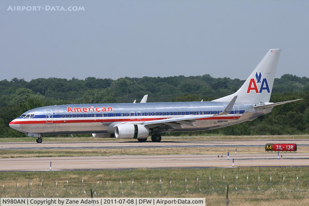 N980AN, 2009 Boeing 737-823 C/N 33203, American Airlines at DFW Airprot