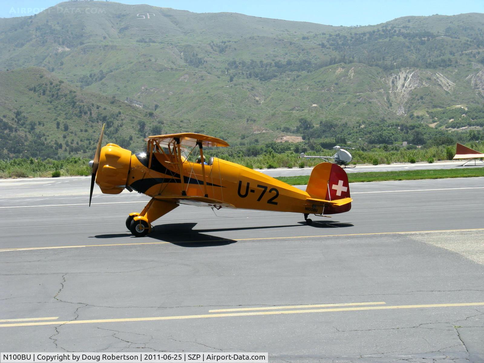 N100BU, 1939 Doflug Bu-133 Jungmeister C/N 19, 1939 Dornier Werke BU 133 JUNGMEISTER, Lycoming O-360-A1D 180 Hp, taxi
