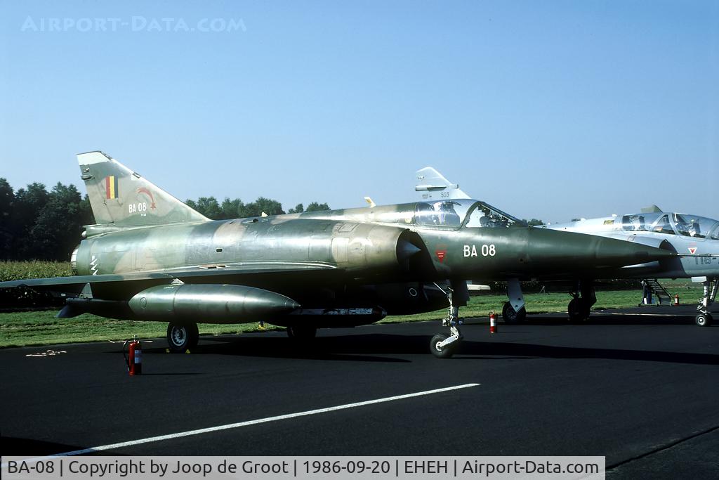 BA-08, Dassault Mirage 5BA C/N 08, static of the 1986 open house.