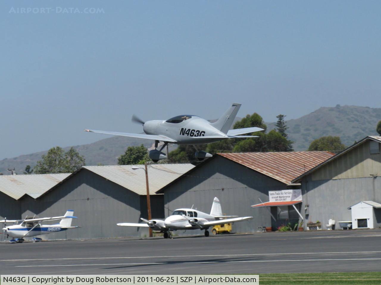 N463G, 2007 Questair Venture C/N 001, 2007 Griffin SPECIAL Questair VENTURE SPIRIT, Continental IO-550-G 310 Hp, fixed gear version, takeoff climb Rwy 22. Life's short-Fly fast!