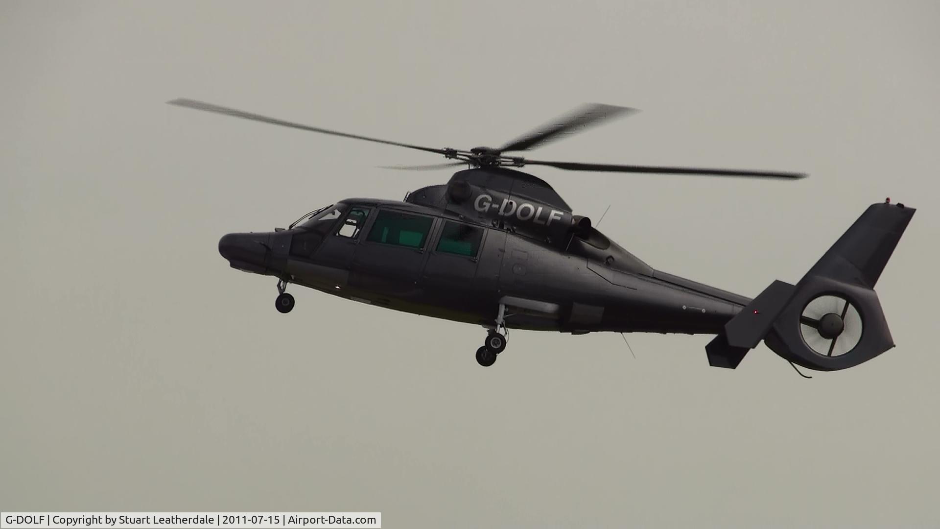 G-DOLF, 2007 Eurocopter AS-365N-3 Dauphin 2 C/N 6779, Eurocopter G-DOLF arriving at RAF Fairford, England on July 15th 2011