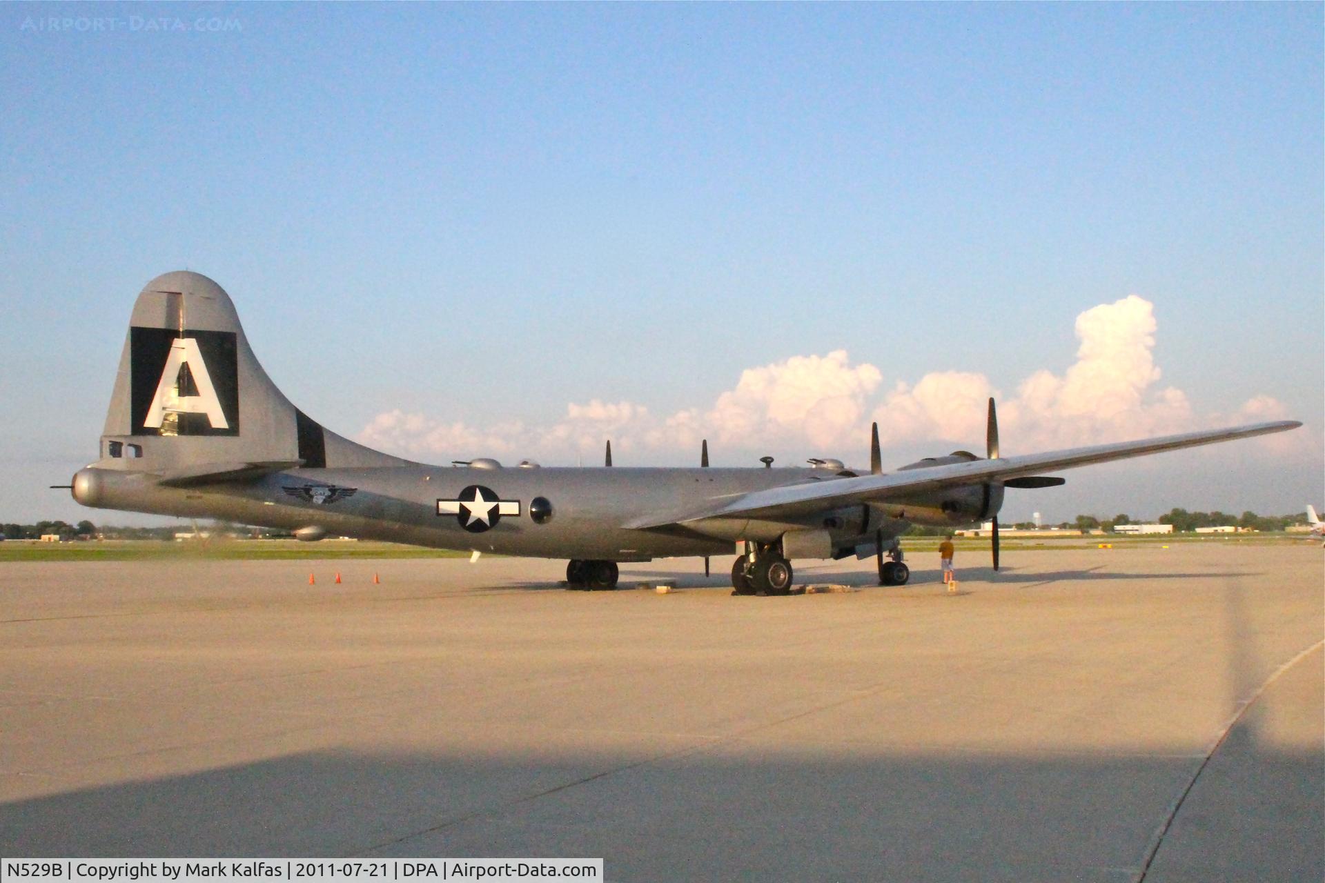 N529B, 1944 Boeing B-29A-60-BN Superfortress C/N 11547, N529B (Fifi), 1944 Boeing B-29 on the ramp at DPA for Community Days.