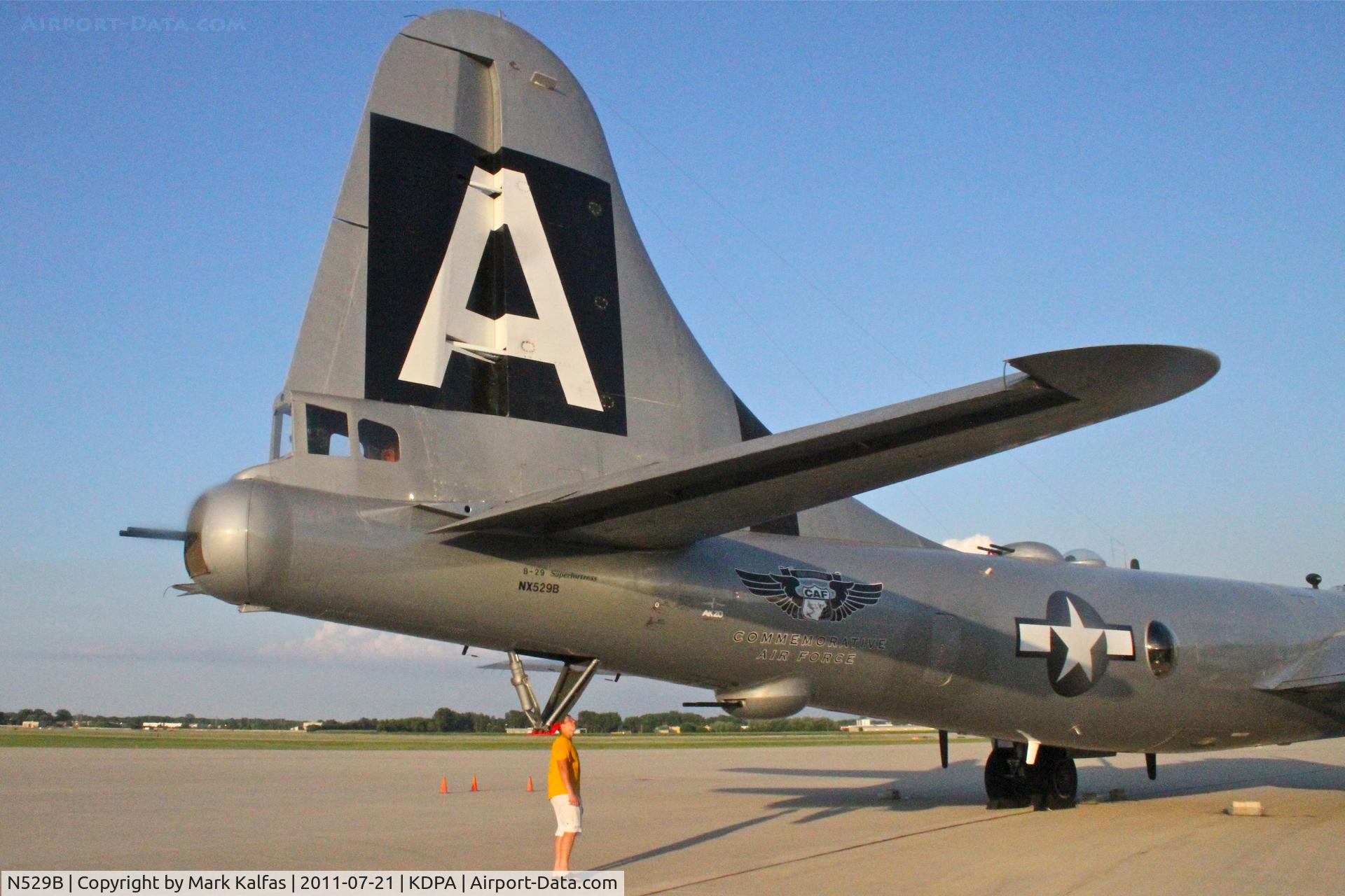 N529B, 1944 Boeing B-29A-60-BN Superfortress C/N 11547, N529B (Fifi), 1944 Boeing B-29 on the ramp at DPA for Community Days.