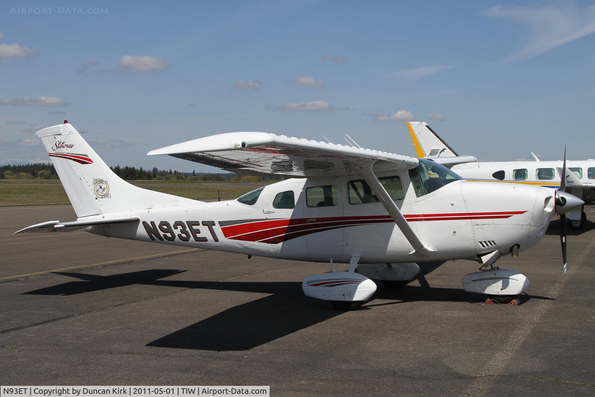 N93ET, 1977 Cessna TU206G Turbo Stationair C/N U20604178, Sunny day at Tacoma Narrows