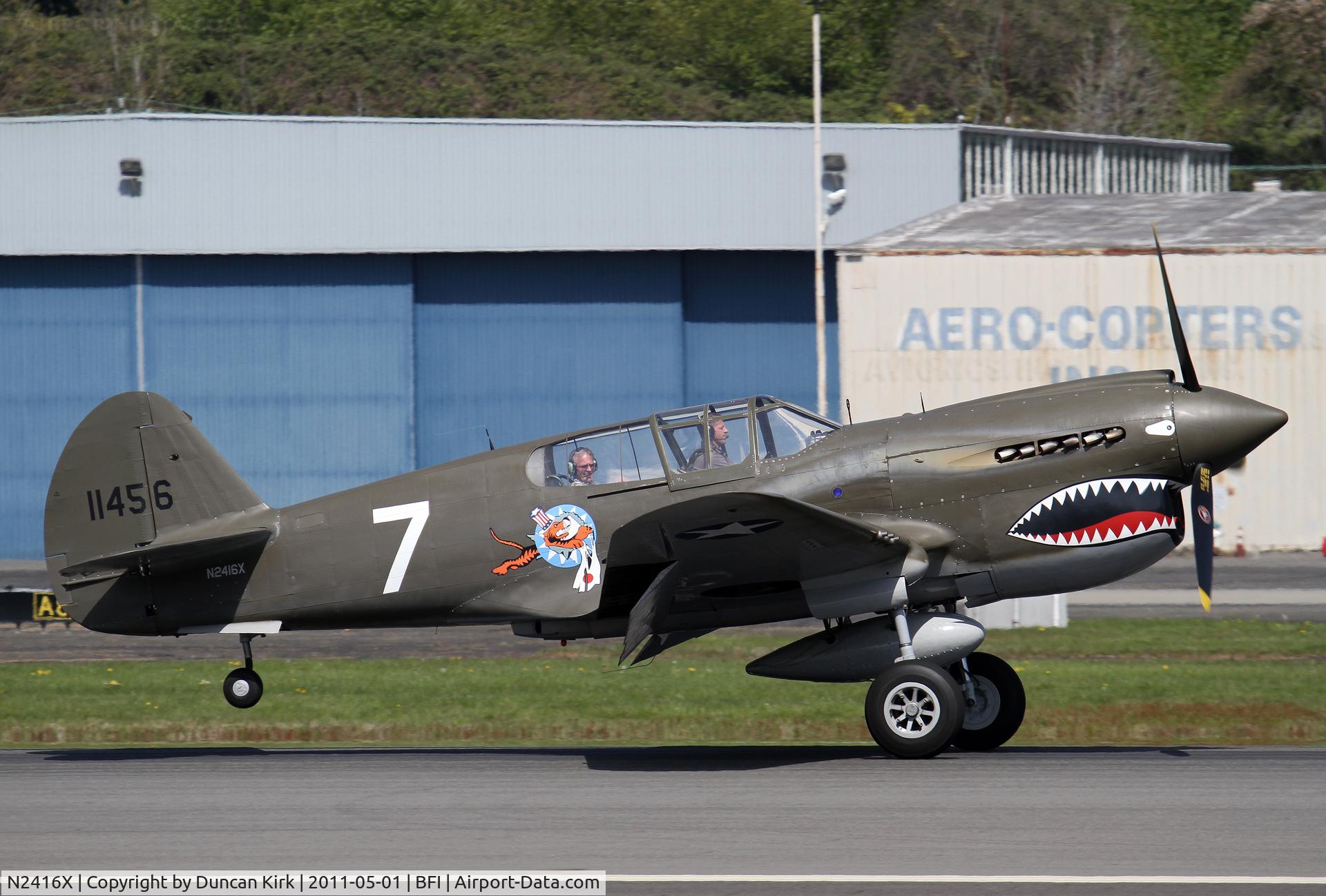 N2416X, Curtiss P-40E Warhawk C/N 16701, Returning from another joy ride