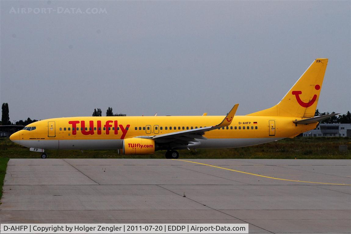 D-AHFP, 2000 Boeing 737-8K5 C/N 27988, Taxiing for a take-off on two six left.