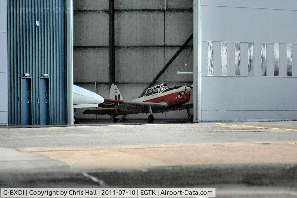 G-BXDI, 1952 De Havilland DHC-1 Chipmunk 22 C/N C1/0312, Chipmunk hangared at Oxford airport