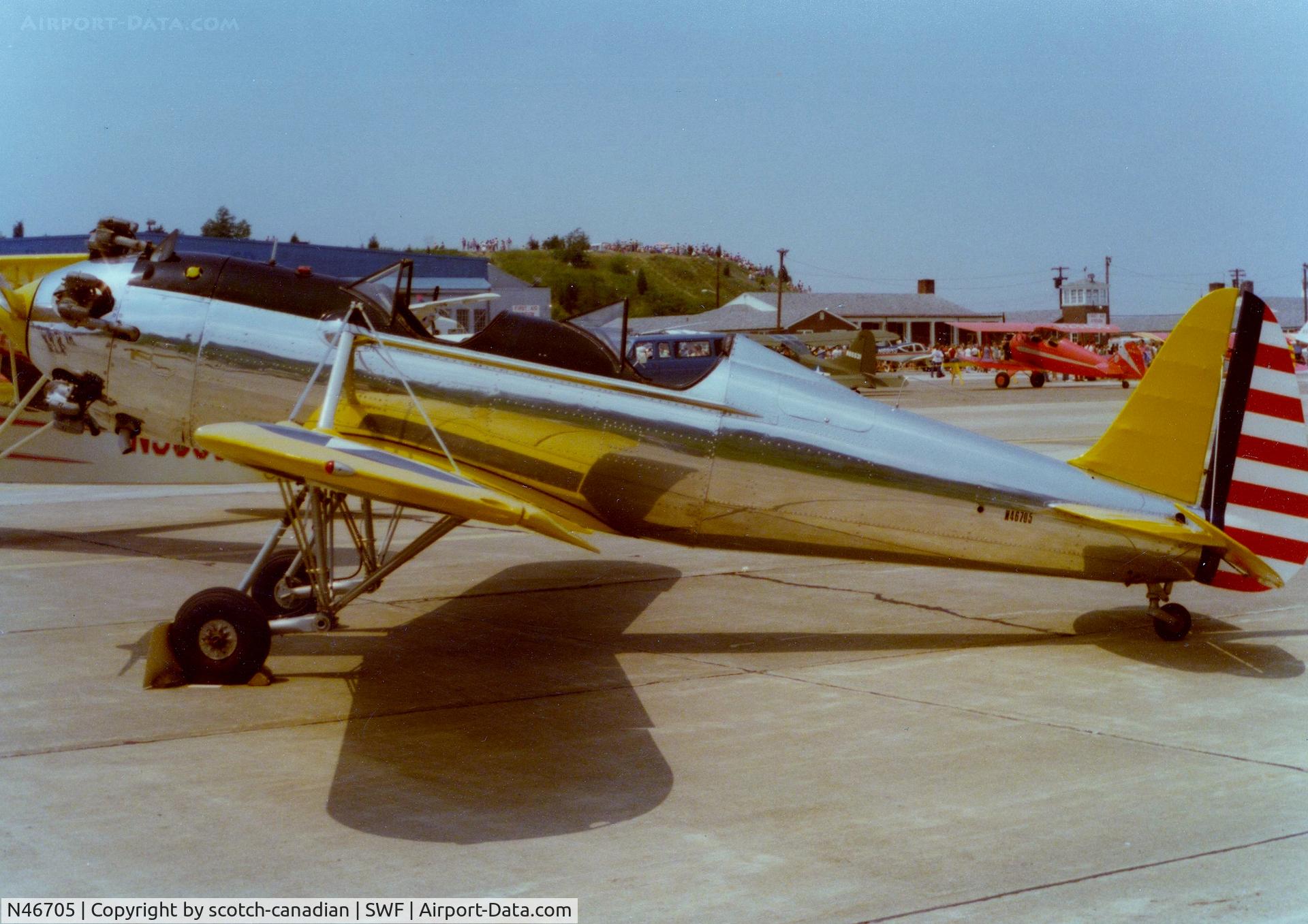 N46705, 1942 Ryan Aeronautical ST3KR C/N 1662, 1942 Ryan Aeronautical ST3KR N46705 at Stewart International Airport, Newburgh, NY - circa 1970's