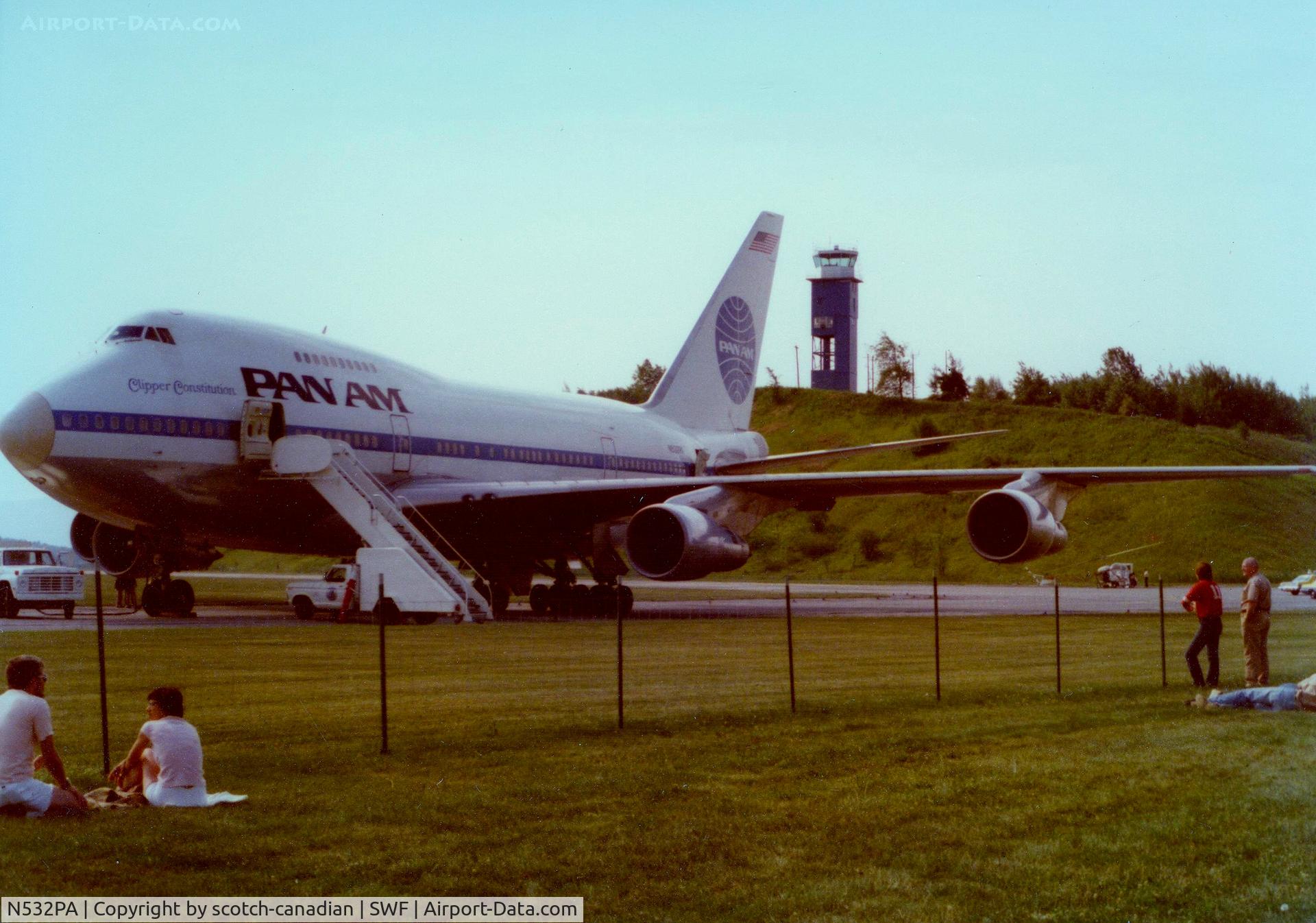 N532PA, 1976 Boeing 747SP-21 C/N 21024, Pan Am Boeing 747SP-21 at Stewart International Airport, Newburgh, NY - circa 1970's