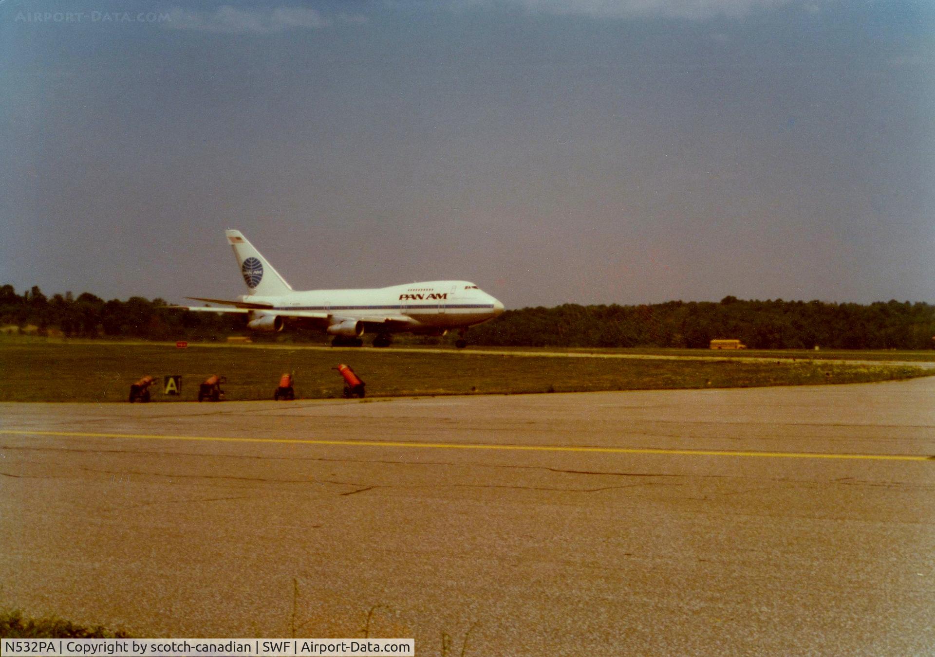 N532PA, 1976 Boeing 747SP-21 C/N 21024, Pan Am Boeing 747SP-21 at Stewart International Airport, Newburgh, NY - circa 1970's