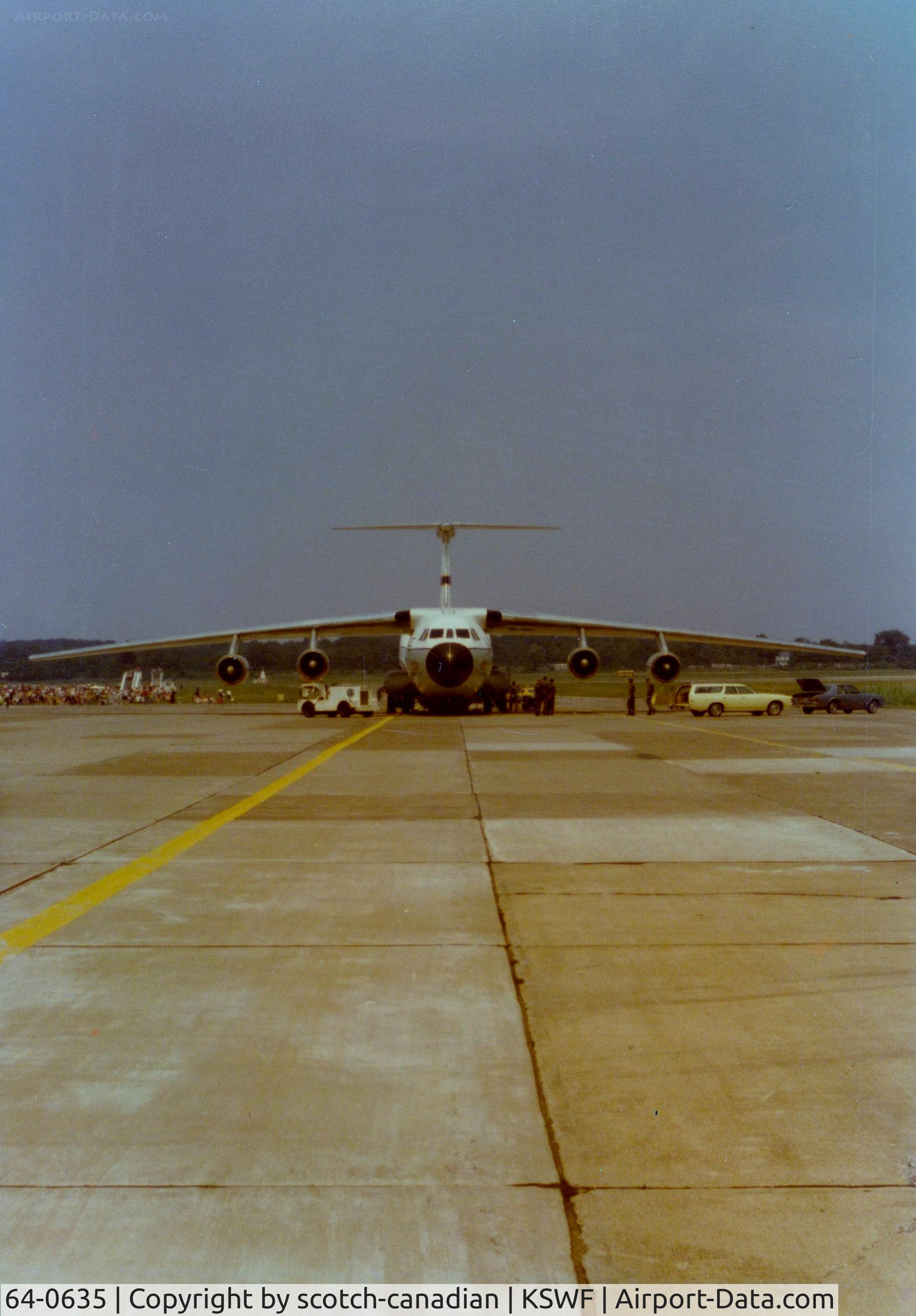 64-0635, 1964 Lockheed C-141A Starlifter C/N 300-6047, Lockheed C-141A Starlifter SN: 64-0635 at Stewart International Airport, Newburgh, NY - circa 1970's