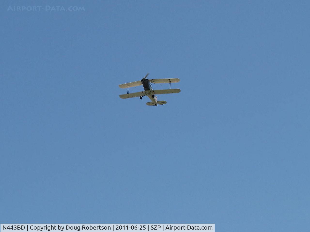 N443BD, 1953 CASA 1-131E Jungmann C/N Not found E3B-443/ N443BD, 1953 C.A.S.A. 1.131 Bucker JUNGMANN, Lycoming O-360 180 Hp upgrade, takeoff climb Rwy 22