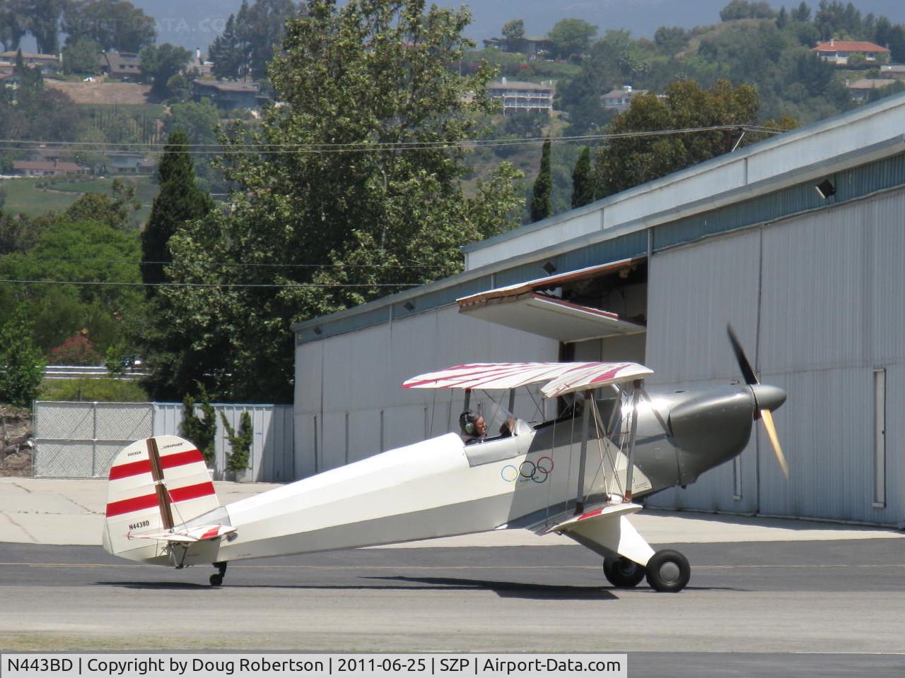 N443BD, 1953 CASA 1-131E Jungmann C/N Not found E3B-443/ N443BD, 1953 C.A.S.A. 1.131 Bucker JUNGMANN, Lycoming O-360 180 Hp upgrade, taxi to Rwy 22