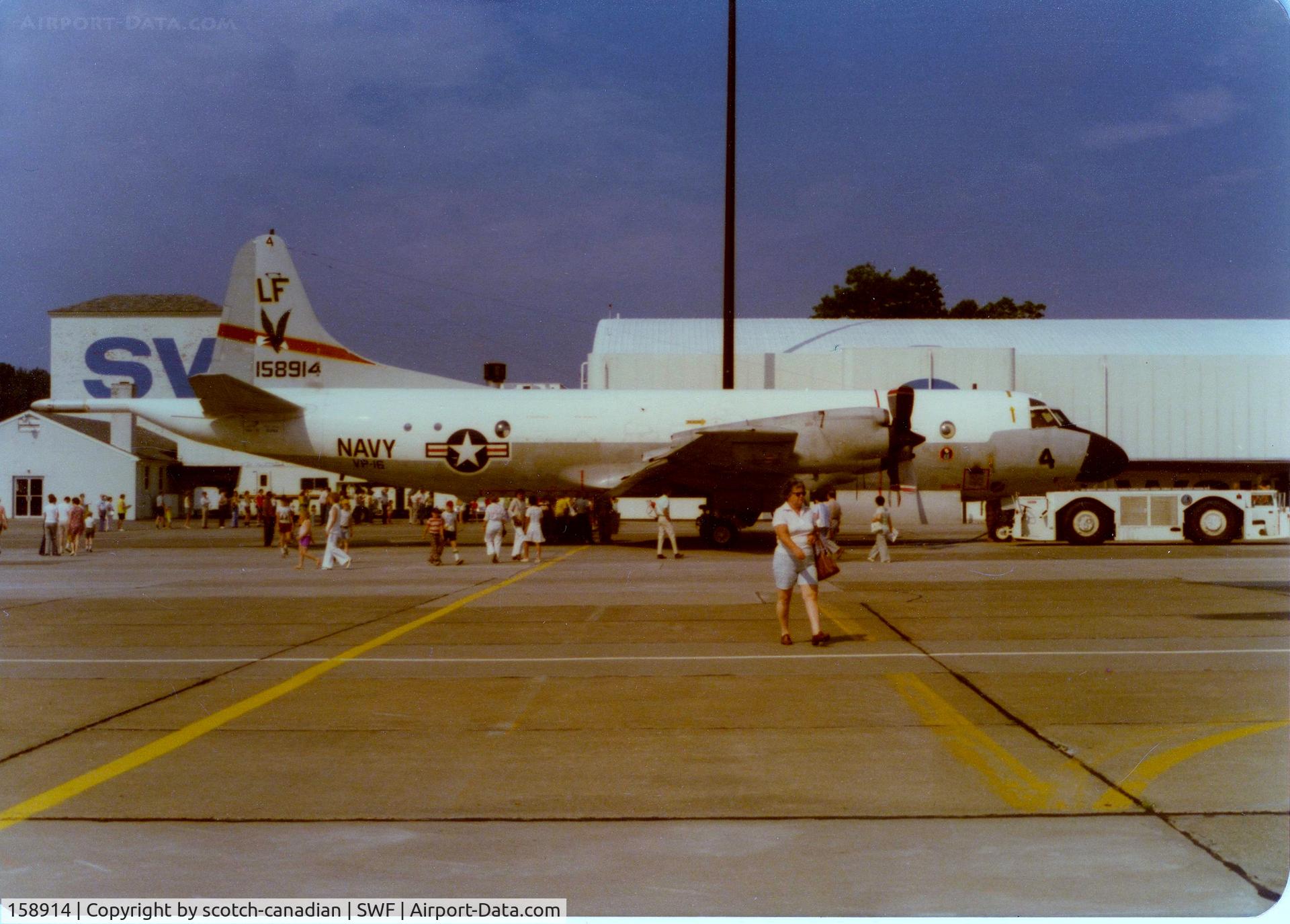 158914, Lockheed P-3C Orion C/N 285A-5586, Lockheed P-3C Orion SN: 158914 at Stewart International Airport, Newburgh, NY - circa 1970's