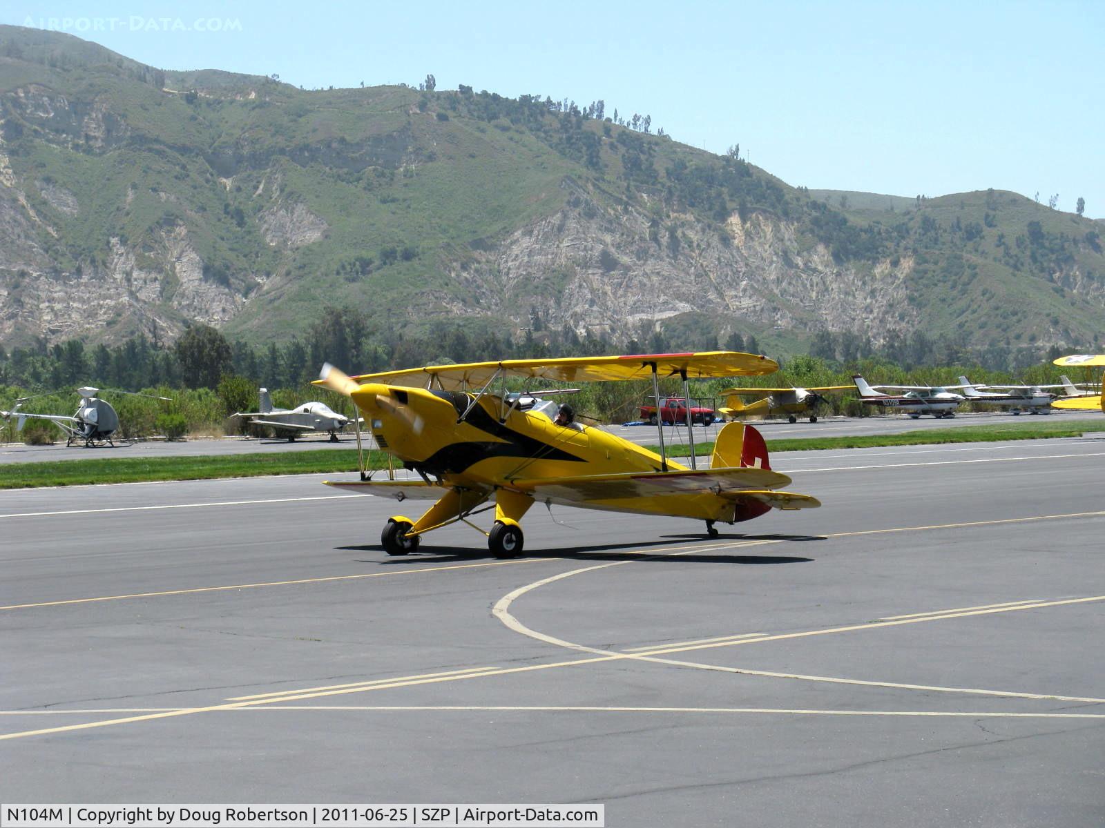N104M, 2002 SSH T-131PA Jungmann C/N 157, 1992 Galpin Bucker JUNGMANN AERO Z 131, Lycoming IO-360 A&C 200 Hp conversion, taxi to Rwy 22