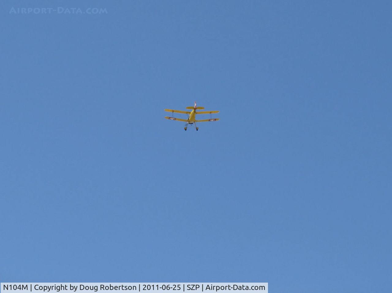N104M, 2002 SSH T-131PA Jungmann C/N 157, 1992 Galpin Bucker JUNGMANN AERO Z 131, Lycoming IO-360 A&C 200 Hp conversion, takeoff climb Rwy 22