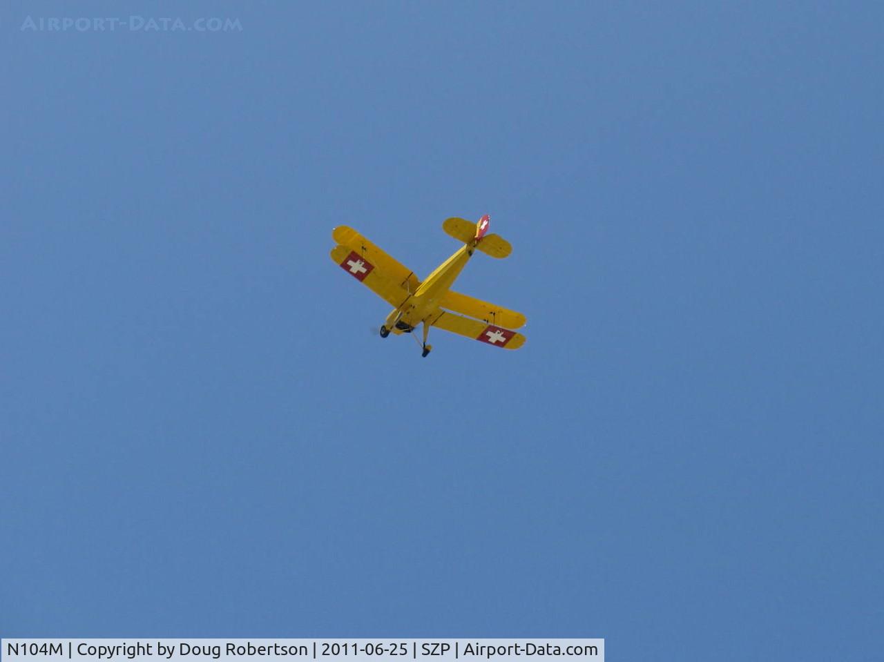 N104M, 2002 SSH T-131PA Jungmann C/N 157, 1992 Galpin Bucker JUNGMANN AERO Z 131, Lycoming IO-360 A&C 200 Hp, takeoff climb Rwy 22