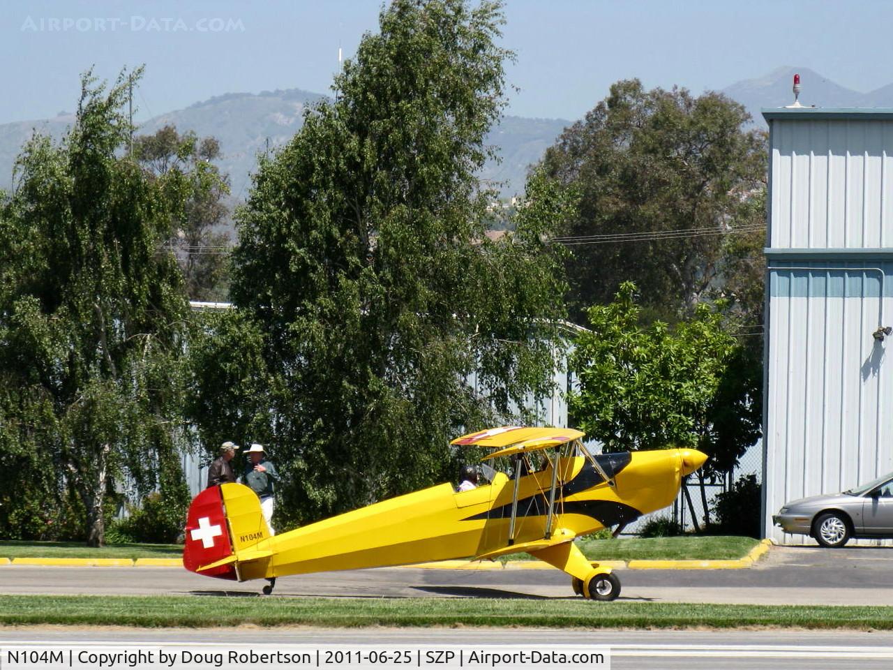 N104M, 2002 SSH T-131PA Jungmann C/N 157, 1992 Galpin Bucker JUNGMANN AERO Z 131, Lycoming IO-360 A&C 200 Hp conversion, taxi to Rwy 22