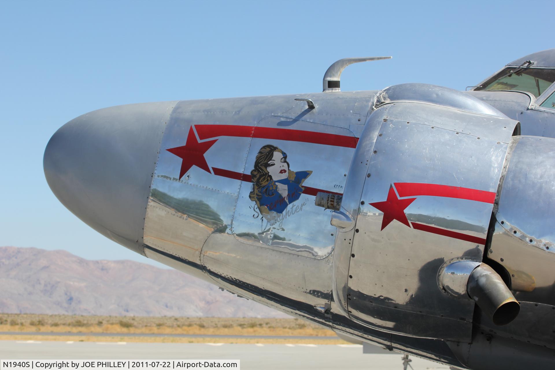 N1940S, 1943 Lockheed 18-56 Lodestar C/N 18-2509, She sits waiting in the sun
