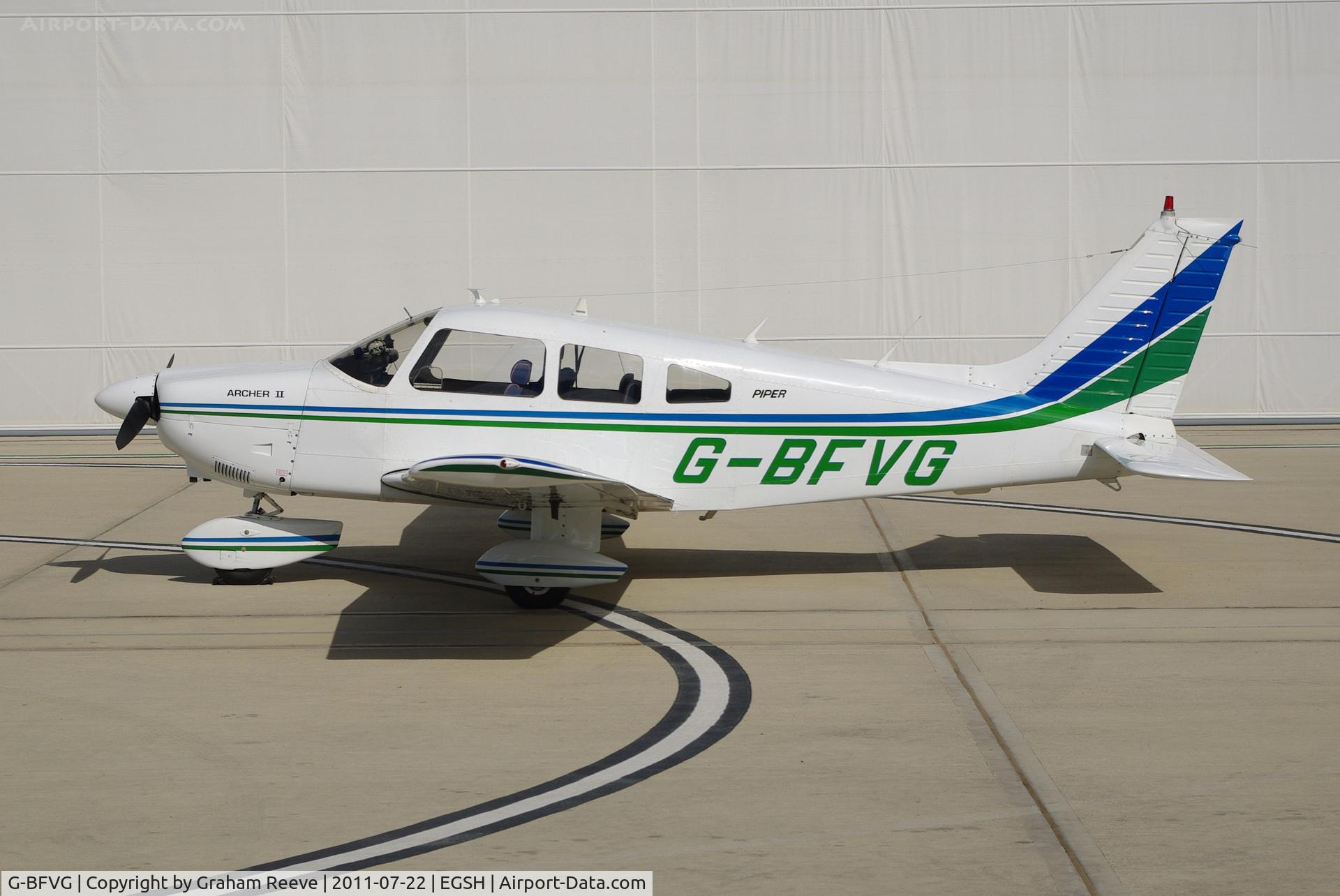 G-BFVG, 1978 Piper PA-28-181 Cherokee Archer II C/N 28-7890408, Parked at Norwich.