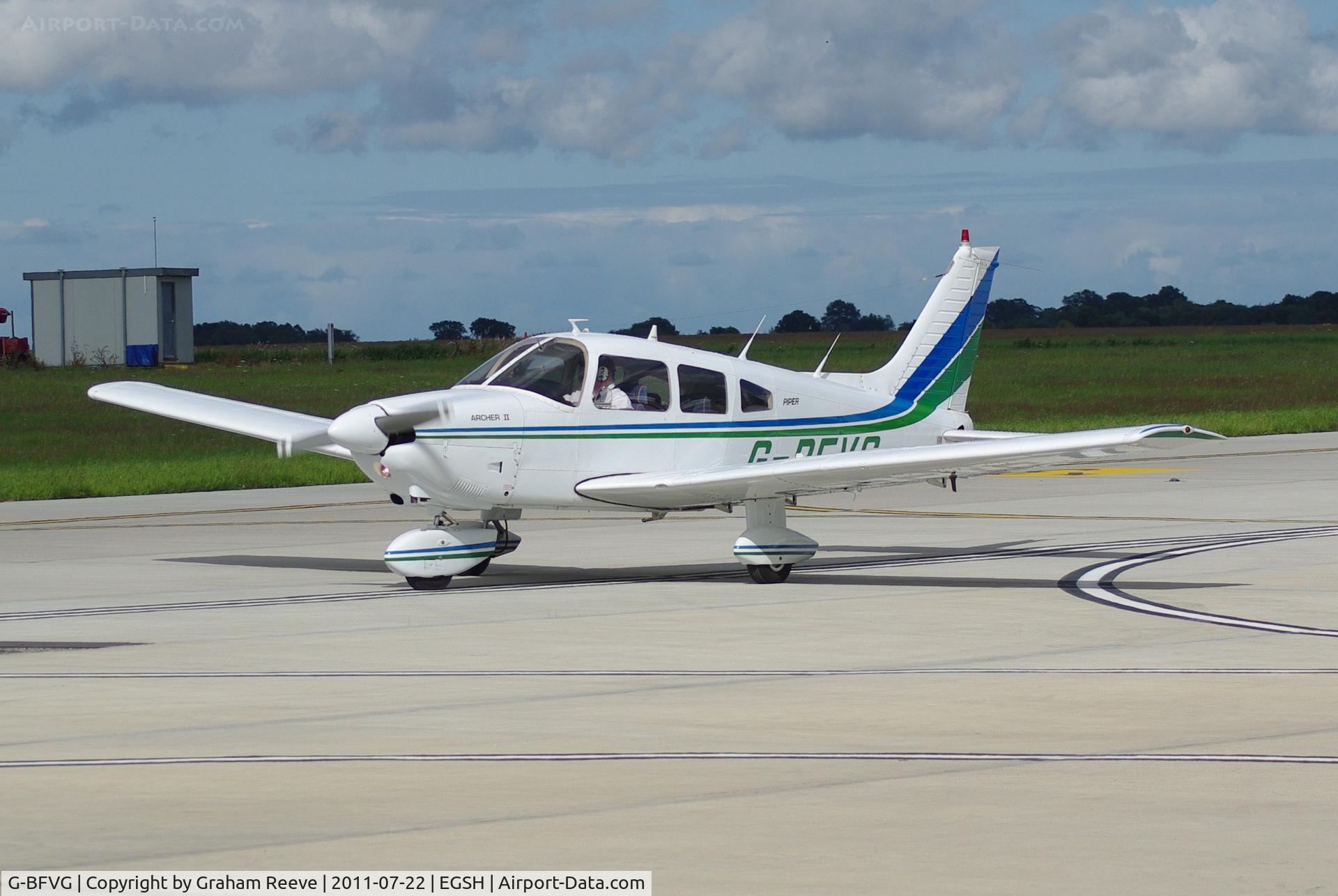 G-BFVG, 1978 Piper PA-28-181 Cherokee Archer II C/N 28-7890408, Arriveing at Norwich.