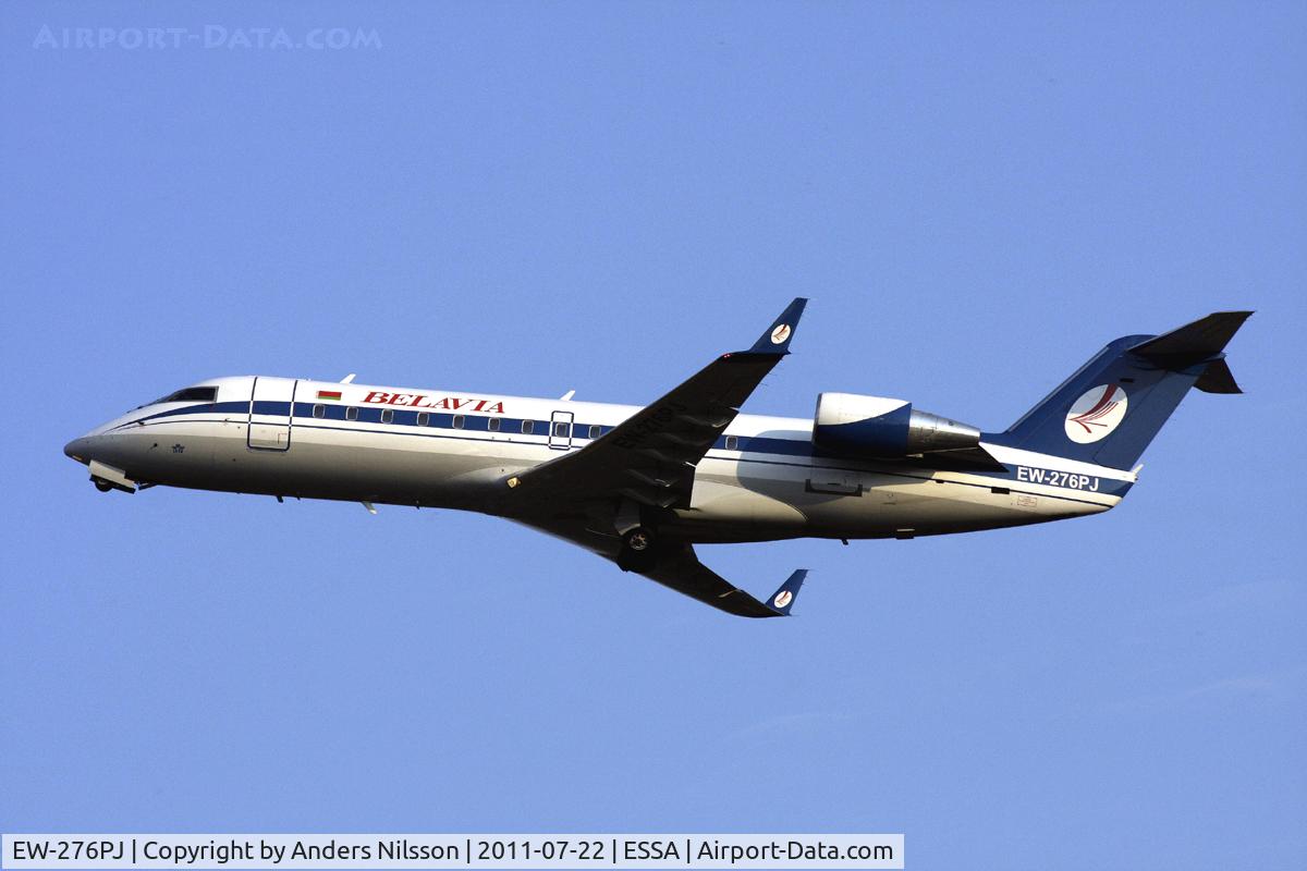 EW-276PJ, 2003 Bombardier CRJ-200ER (CL-600-2B19) C/N 7799, Departing runway 08.